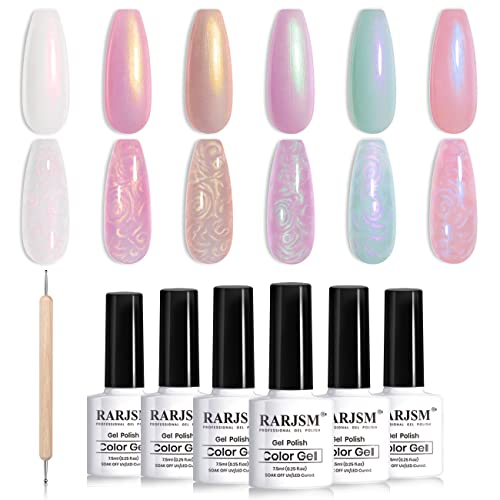 RARJSM Pearl Gel Nail Polish Set