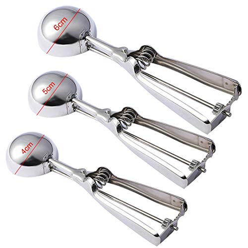 Ice Cream Scoops & Stacks - 4 5 6cm Stainless Steel Spoon Ice Cream Mashed Potatoes Watermelon Jelly Yogurt Cookies Spring - Steel Scoop Aluminum Ice Tool Ice Ice Spoon Yogurt Maker Meme Ice