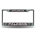 Rico Industries NFL Atlanta Falcons Bling Chrome License Plate Frame with Glitter Accent, 6 x 12.25-inches