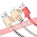 OTISA Compatible Cable, 3PACK 5FT/1.5M Nylon Braided Charging Cord, to USB Cable,Charger Cable Phone X/8/8 Plus/7/7 Plus/6/6 Plus/5/5S/5C/SE (Pink+Gold+Red)