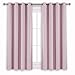 NICETOWN Blackout Curtains for Girls Room - Thermal Insulated Solid Grommet Room Darkening Panels/Drapes for Girl's Bedroom (Lavender Pink=Baby Pink, 1 Pair, 52 by 63-Inch)