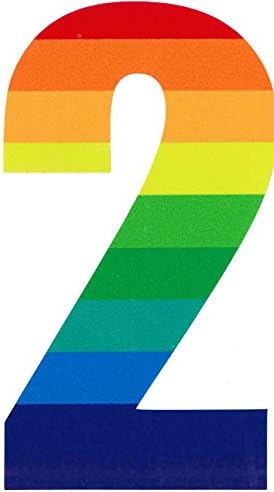 Wheelie Bin numbers Rainbow 2 - MON-A