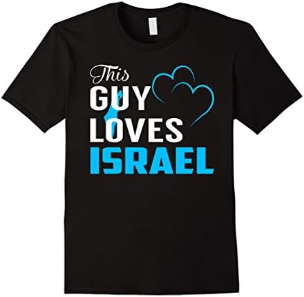 Mens This Guy Loves Israel TShirt XL Black