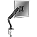 VonHaus Premium Single Monitor Mount / Articulating Monitor Arm With 2 USB Ports - LED LCD Mounting Bracket For 13-27” Screen / Gas Spring Technology For 360° Rotation