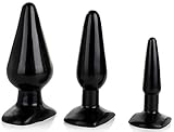 Healthy Vibes Intro Anal Trainer and Starter Butt Plug Kit for Men and Women - 3 Piece Anal Sex Toy Kit - Smooth Tapered Dilator for Easy Entry