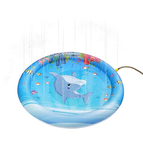 image for Binory Whale Round Inflatable Splash Pad for toddlers,Children's Water