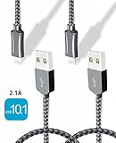 OTISA Lightning Cable 2Pack 5Ft/1.5M Nylon Braided iPhone Charger Compatible with iPhone 6/6s/6 Plus/6s Plus,iPhone 5/5s,iPhone 7/7 Plus,iOS Devices[Grey]