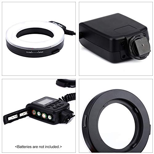 HAOXUAN Geeignet Für Canon/Nikon/Pentax/Olympus, Kamera-Ringlicht HD-130 LED-Ringblitz, LCD-Display 3000-15000K GN46… – Bild 7