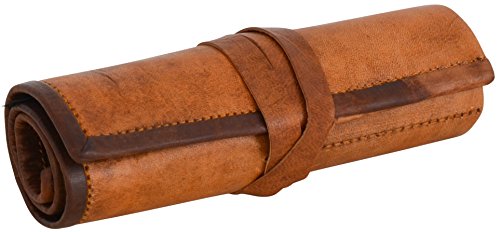 Astuccio In Pelle Nera Gusti Addison | Portapenne Artigianale In Pelle Di Capra, Concia Vegetale, Made In India