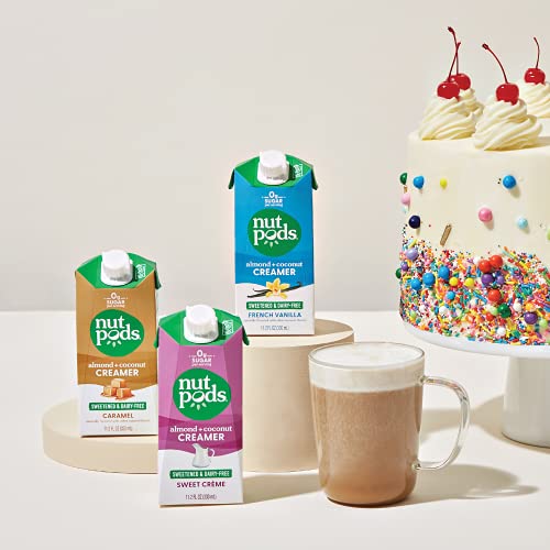 nutpods Ketofriendly Variety 3 Pack Sweetened coffee creamer, Zero