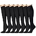 Compression Socks,(7pair) Compression Sock for Women & Men - Best For Running, Athletic Sports, Crossfit, Flight Travel - Maternity Pregnancy, Shin Splints - Below Knee High