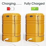 Mesqool LED Camping Lantern Solar Hand Crank 3000mAh 35h Yellow view 7