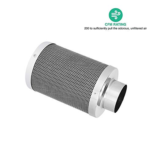 CoolGrows 4 inch Air Carbon Filter with Reversible Flange Odor Control