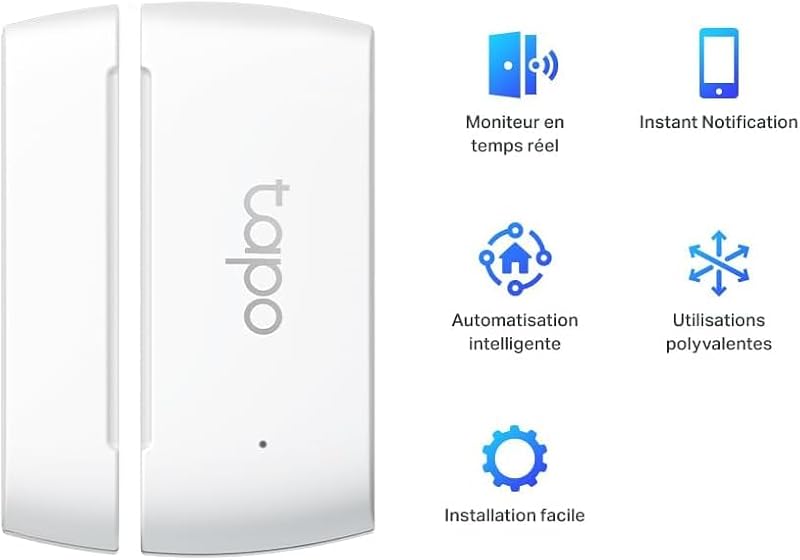 Détecteur Ouverture Porte Fenêtre Connecté WiFi, Alarme Maison T110