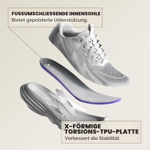 Damen Walking Schuhe Lauf Sneakers,Weiss,36.5
