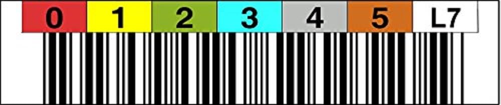 LTO 7 Label Horizontal Number Circle 000001-000099 Number Range: 000100-000199