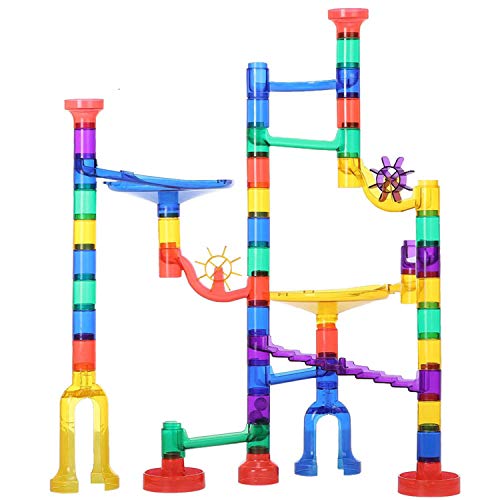Emopeak Giant Marble Runs Toy Track Super Set Game 80 Piece