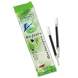 BIC Refill for Gel Roller Ball, Medium, Black Ink, 2/Pack