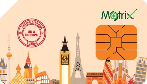 Generic Matrix UK SIM - Card - Data + Calls to India + Unlimited Incoming