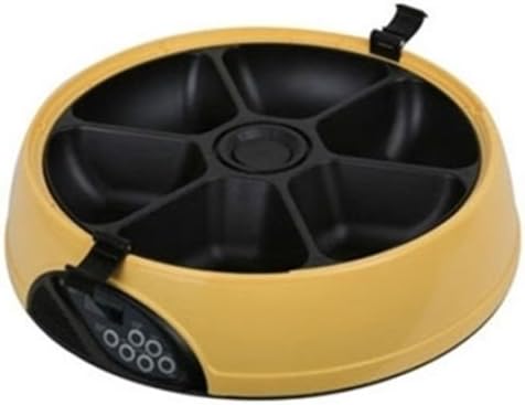 Automatic Timer Control Pet Feeder for feeding cats and dogs timely YELLOW