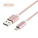 [MFi Certified] CableCreation 4FT Lightning to USB Charge Data Sync Cable for iPhone 11, X, 8, 8 Plus, 7, 7 Plus, 6, 5, SE, iPad, iPod, Rose Gold 1.2M