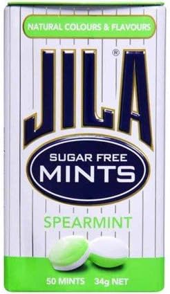 Jila Tins Spearmint Sugar Free 34g x 12