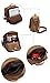 Kenox Durable Vintage Multifunction Canvas Shoulder Bag Business Messenger Bag Ipad Bag Tote Bag Satchel Bag (Brown)