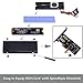 Speedbyte PCIe Nvme Adapter, M.2 NVME SSD (M Key) or M.2 SATA SSD (B Key) 22110 2280 2260 2242 2230 to PCI-e 3.0 x4 Host Controller Expansion Card with SSD Fan Cooler Heatsink for PC Desktop,Black