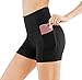 Dragon Fit High Waist Yoga Shorts for Women with 2 Side Pockets Tummy Control Running Home Workout Shorts