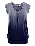 LL Womens Short Sleeve Solid / Dip-Dye Ombre Sweetheart Top - Made in USA