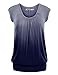 LL Womens Short Sleeve Solid / Dip-Dye Ombre Sweetheart Top - Made in USA