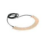 Boosic Thick Golden Metal Choker Necklace Adjustable Chain For Women