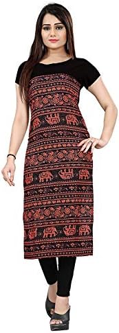 Forkey Enterprise Women's Crepe Multi-Coloured Kurti (FE-017 $Parrent SKU)