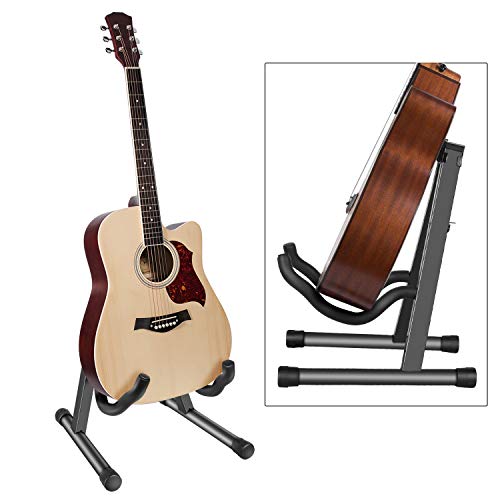 LIHEXING Folding Guitar Stand, Universal A Frame Guitar Floor Stand Holder for Acoustic Guitar, Classic Guitar, Electric Guitar and Bass Guitar - Thumbnail 5
