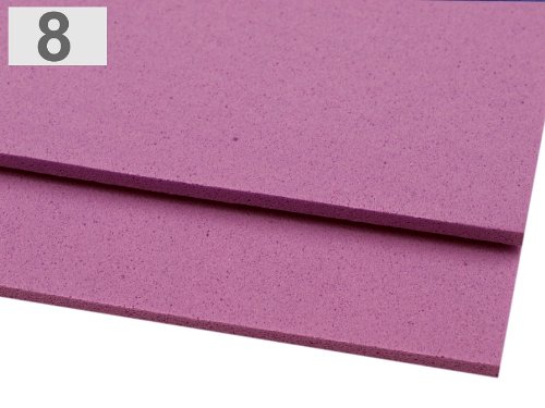 BUSDUGA Foam Rubber Plates, Pack of 20, Approx. 20 x 30 cm, DIN A4 Selectable (8 - Light Purple)