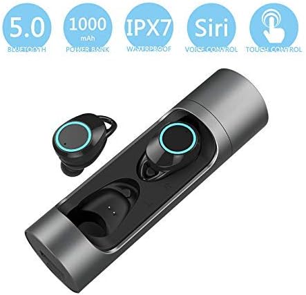 True Wireless Earbuds,Bluetooth 5.0 Touch Control MINGYUN T8 Stereo Bass Sound Wireless Earbuds,IPX7 Waterproof Mini in-Ear Sports Earphones Noise Cancelling Earbuds with Charger Case Android iOS