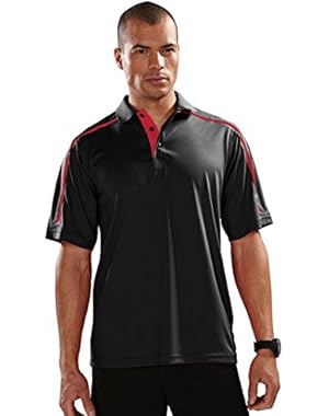 Men's 100% polyester Contrast Sports Golf Shirt (12 Colors, S-4XLT)