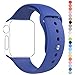Apple Watch Band, HuanlongTM New Soft Silicone Sport Style Replacement Iwatch Strap for Apple Wrist Watch (Royal Blue 42mm M/L)