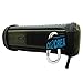 co2CREA(TM) Green+Black PU Leather Case Travel Carry Bag Protective Skin Motor Bike Bicycle Mount Carabiner Clip For Logitech Ultimate Ears UE BOOM (I an II 2 Gen) Wireless Bluetooth Speaker