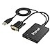 VGA to HDMI, Moread VGA to HDMI Adapter with Audio Support (Male to Female) for Computer, Desktop, Laptop, PC, HDTV, Monitor, Projector and More - Black