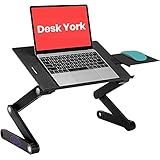 Desk York Portable Laptop Table for Couch, Computer Lap Desk, Laptop Holder for Bed and Sofa, Adjustable Laptop Desk w/Coolin