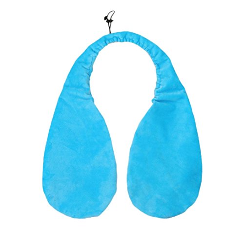 Women Sexy Soft Sport Yoga Towel Boob Sweat Towel Adjustable Nursing Bra (M, blue)