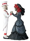 Day of the Dead DOD Gothic Wedding Skeleton Skull Bride & Groom Statue Figurine