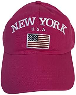 New York 1625 Vintage Baseball Cap (6 Styles Available) (Hot pink)  One Size