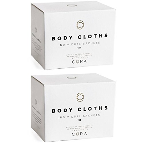 Cora Bamboo Feminine Wipes (2 boxes; 36 count total) Plant-based moisturizers and essential oils.