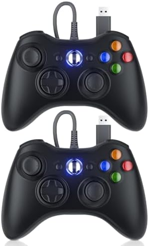 Amazon.com: Zamia 2 Pack Wired Controller for Xbox 360, Compatible