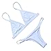 MOOSKINI Womens Black Blue Red White Bikini Two-Piece Brazilian Bottom Bathing Suit