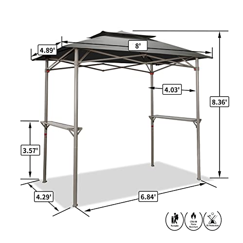 Crown Shades G40B Grill Gazebo Review: 8x5 Pop-Up BBQ Shelter with Glass Shelves image 20