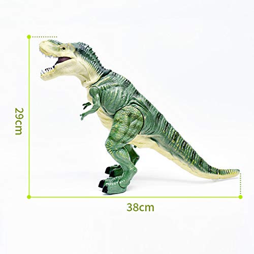 Sikye RC Toy 2.4G Remote Control Electric Dinosaur Toy with Glowing Red Eyes Open Mouth and Real Movement Kids Educational Toy