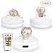 LUNSY LED Accent Lights, Wireless Spotlight with Remote and Battery Operated, Stick on Anywhere for Lighting up Painting Picture Artwork Closet, 3 Pack